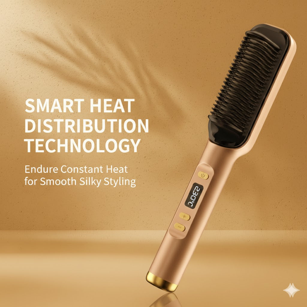 Lcd Hair Straightening Comb