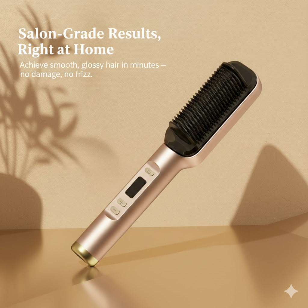 Lcd Hair Straightening Comb